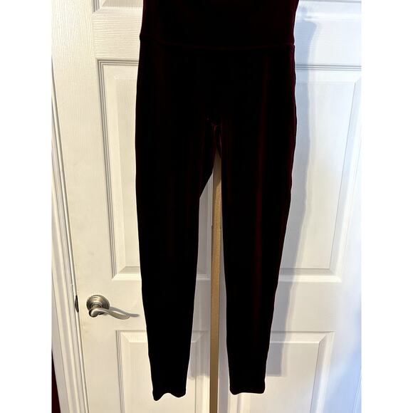 Spanx Red Velour Leggings, Size Large - Picture 3 of 5